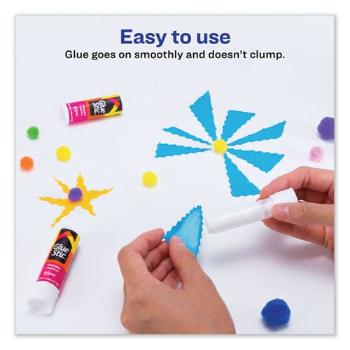 Avery Permanent Glue Stic Value Pack 0.26 Oz Applies White Dries Clear 18/pack - School Supplies - Avery®
