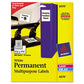 Avery Permanent Id Labels W/ Sure Feed Technology Inkjet/laser Printers 1.25 X 1.75 White 32/sheet 15 Sheets/pack - Office - Avery®