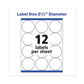 Avery Permanent Laser Print-to-the-edge Id Labels W/surefeed 2 1/2dia White 300/pk - Office - Avery®