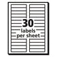 Avery Permanent Trueblock File Folder Labels With Sure Feed Technology 0.66 X 3.44 White 30/sheet 50 Sheets/box - Office - Avery®