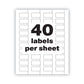 Avery Permatrack Destructible Asset Tag Labels Laser Printers 0.75 X 1.5 White 40/sheet 8 Sheets/pack - Office - Avery®