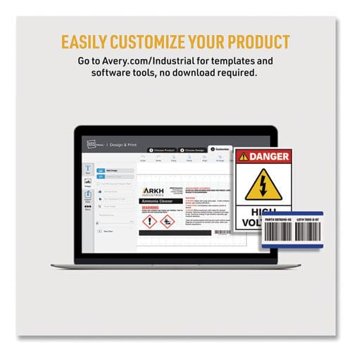 Avery Permatrack Destructible Asset Tag Labels Laser Printers 1.25 X 2.75 White 14/sheet 8 Sheets/pack - Office - Avery®