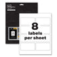 Avery Permatrack Destructible Asset Tag Labels Laser Printers 2 X 3.75 White 8/sheet 8 Sheets/pack - Office - Avery®