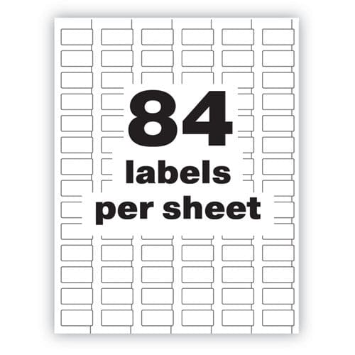 Avery Permatrack Durable White Asset Tag Labels Laser Printers 0.5 X 1 White 84/sheet 8 Sheets/pack - Office - Avery®