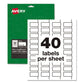 Avery Permatrack Durable White Asset Tag Labels Laser Printers 0.5 X 1 White 84/sheet 8 Sheets/pack - Office - Avery®
