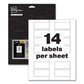 Avery Permatrack Durable White Asset Tag Labels Laser Printers 1.25 X 2.75 White 14/sheet 8 Sheets/pack - Office - Avery®