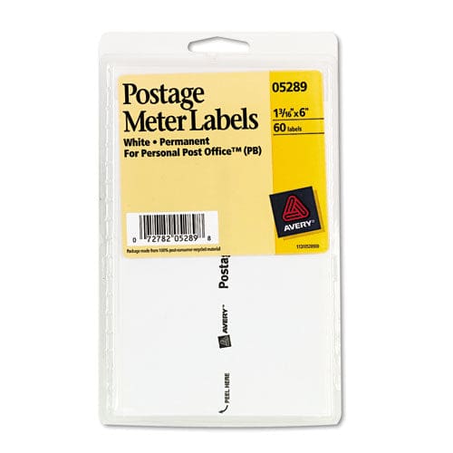 Avery Postage Meter Labels For Personal Post Office 1.78 X 6 White 2/sheet 30 Sheets/pack (5289) - Office - Avery®