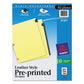 Avery Preprinted Black Leather Tab Dividers W/copper Reinforced Holes 12-tab Jan. To Dec. 11 X 8.5 Buff 1 Set - Office - Avery®