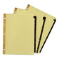 Avery Preprinted Black Leather Tab Dividers W/gold Reinforced Edge 25-tab A To Z 11 X 8.5 Buff 1 Set - Office - Avery®