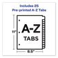 Avery Preprinted Laminated Tab Dividers With Copper Reinforced Holes 25-tab A To Z 11 X 8.5 Buff 1 Set - Office - Avery®