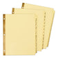 Avery Preprinted Laminated Tab Dividers With Gold Reinforced Binding Edge 25-tab A To Z 11 X 8.5 Buff 1 Set - Office - Avery®