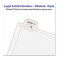Avery Preprinted Legal Exhibit Side Tab Index Dividers Allstate Style 10-tab 23 11 X 8.5 White 25/pack - Office - Avery®