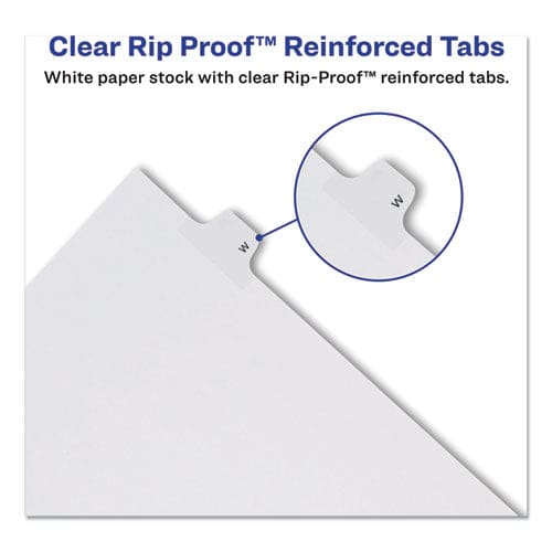 Avery Preprinted Legal Exhibit Side Tab Index Dividers Allstate Style 10-tab 24 11 X 8.5 White 25/pack - Office - Avery®