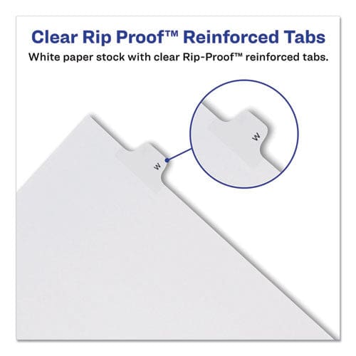 Avery Preprinted Legal Exhibit Side Tab Index Dividers Allstate Style 10-tab 5 11 X 8.5 White 25/pack - Office - Avery®