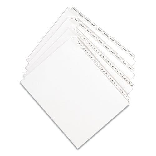 Avery Preprinted Legal Exhibit Side Tab Index Dividers Allstate Style 10-tab 5 11 X 8.5 White 25/pack - Office - Avery®