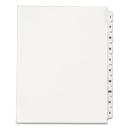 Avery Preprinted Legal Exhibit Side Tab Index Dividers Allstate Style 10-tab I To X 11 X 8.5 White 1 Set - Office - Avery®
