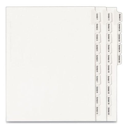 Avery Preprinted Legal Exhibit Side Tab Index Dividers Allstate Style 25-tab Exhibit 1 To Exhibit 25 11 X 8.5 White 1 Set - Office - Avery®