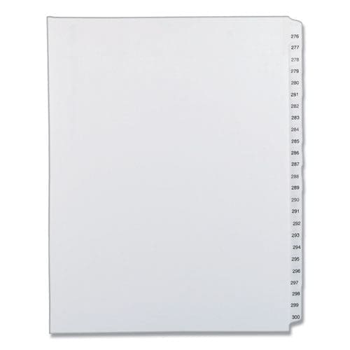 Avery Preprinted Legal Exhibit Side Tab Index Dividers Allstate Style 25-tab 276 To 300 11 X 8.5 White 1 Set - Office - Avery®