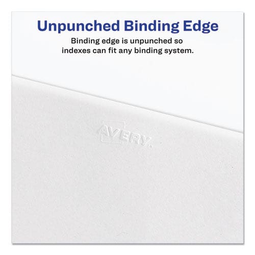 Avery Preprinted Legal Exhibit Side Tab Index Dividers Allstate Style 25-tab 51 To 75 11 X 8.5 White 1 Set (1703) - Office - Avery®