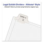 Avery Preprinted Legal Exhibit Side Tab Index Dividers Allstate Style 26-tab P 11 X 8.5 White 25/pack - Office - Avery®