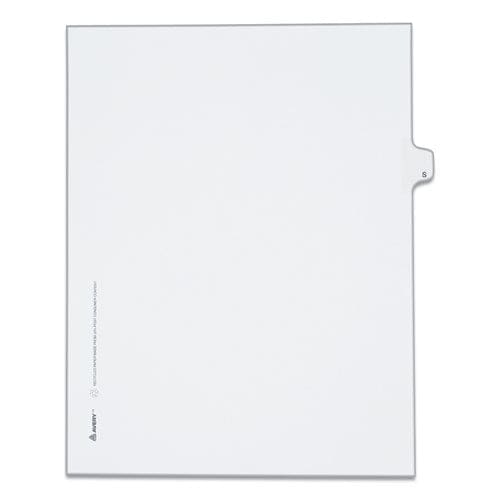 Avery Preprinted Legal Exhibit Side Tab Index Dividers Allstate Style 26-tab S 11 X 8.5 White 25/pack - Office - Avery®