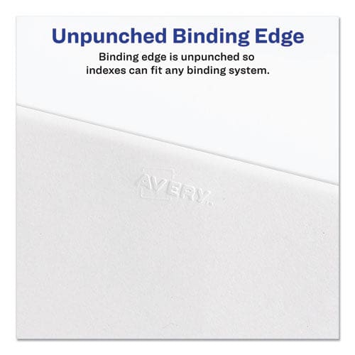 Avery Preprinted Legal Exhibit Side Tab Index Dividers Avery Style 10-tab 1 11 X 8.5 White 25/pack - Office - Avery®