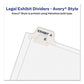Avery Preprinted Legal Exhibit Side Tab Index Dividers Avery Style 10-tab 4 11 X 8.5 White 25/pack - Office - Avery®