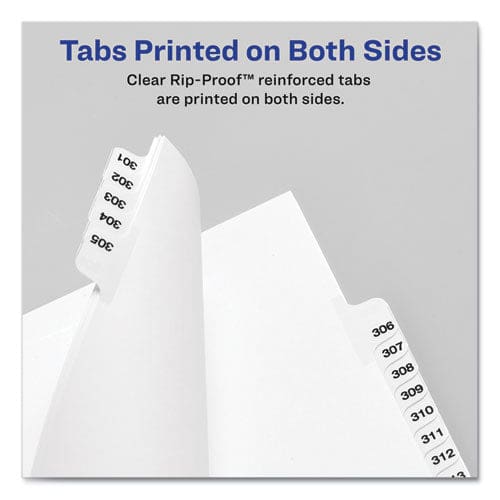Avery Preprinted Legal Exhibit Side Tab Index Dividers Avery Style 10-tab 5 11 X 8.5 White 25/pack - Office - Avery®