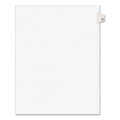 Avery Preprinted Legal Exhibit Side Tab Index Dividers Avery Style 10-tab 52 11 X 8.5 White 25/pack (1052) - Office - Avery®