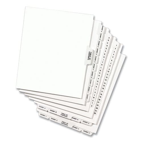 Avery Preprinted Legal Exhibit Side Tab Index Dividers Avery Style 10-tab 56 11 X 8.5 White 25/pack (1056) - Office - Avery®