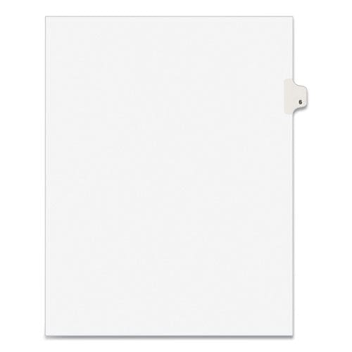 Avery Preprinted Legal Exhibit Side Tab Index Dividers Avery Style 10-tab 6 11 X 8.5 White 25/pack - Office - Avery®