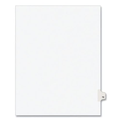 Avery Preprinted Legal Exhibit Side Tab Index Dividers Avery Style 10-tab 72 11 X 8.5 White 25/pack (1072) - Office - Avery®