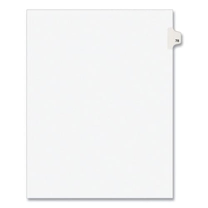 Avery Preprinted Legal Exhibit Side Tab Index Dividers Avery Style 10-tab 78 11 X 8.5 White 25/pack (1078) - Office - Avery®