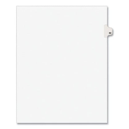 Avery Preprinted Legal Exhibit Side Tab Index Dividers Avery Style 10-tab 80 11 X 8.5 White 25/pack (1080) - Office - Avery®