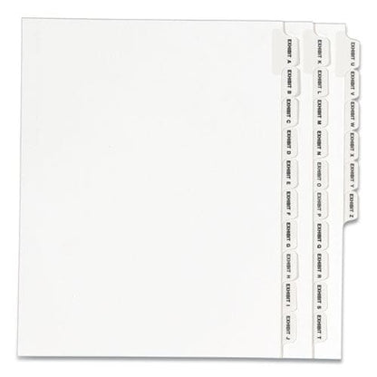 Avery Preprinted Legal Exhibit Side Tab Index Dividers Avery Style 26-tab Exhibit A To Exhibit Z 11 X 8.5 White 1 Set (1370) - Office -