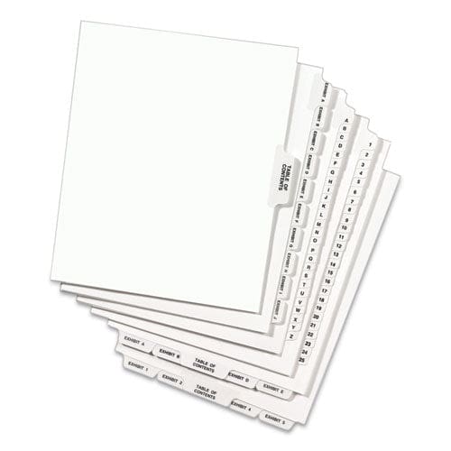 Avery Preprinted Legal Exhibit Side Tab Index Dividers Avery Style 26-tab C 11 X 8.5 White 25/pack (1403) - Office - Avery®