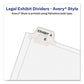 Avery Preprinted Legal Exhibit Side Tab Index Dividers Avery Style 26-tab D 11 X 8.5 White 25/pack (1404) - Office - Avery®