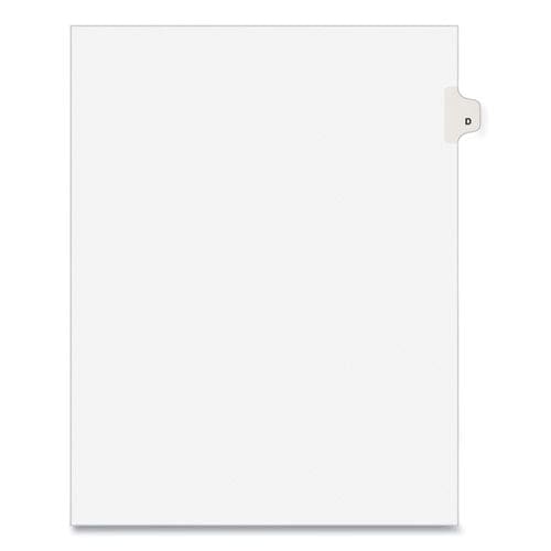 Avery Preprinted Legal Exhibit Side Tab Index Dividers Avery Style 26-tab D 11 X 8.5 White 25/pack (1404) - Office - Avery®