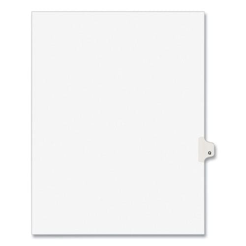 Avery Preprinted Legal Exhibit Side Tab Index Dividers Avery Style 26-tab Q 11 X 8.5 White 25/pack (1417) - Office - Avery®