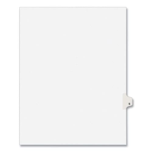 Avery Preprinted Legal Exhibit Side Tab Index Dividers Avery Style 26-tab S 11 X 8.5 White 25/pack (1419) - Office - Avery®