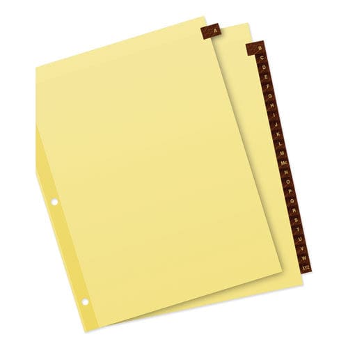 Avery Preprinted Red Leather Tab Dividers With Clear Reinforced Edge 25-tab A To Z 11 X 8.5 Buff 1 Set - Office - Avery®