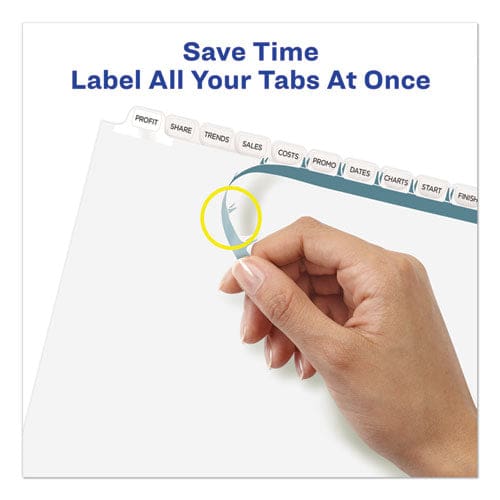 Avery Print And Apply Index Maker Clear Label Dividers 12-tab White Tabs 11 X 8.5 White 5 Sets - School Supplies - Avery®