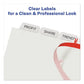 Avery Print And Apply Index Maker Clear Label Dividers 8-tab 11 X 8.5 White 5 Sets - School Supplies - Avery®
