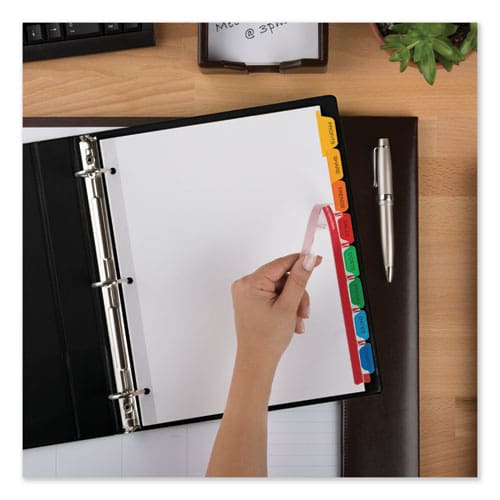 Avery Print And Apply Index Maker Clear Label Dividers 8-tab Color Tabs 11 X 8.5 White Traditional Color Tabs 1 Set - School Supplies -