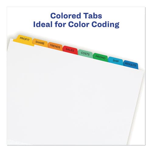Avery Print And Apply Index Maker Clear Label Dividers 8-tab Color Tabs 11 X 8.5 White Traditional Color Tabs 5 Sets - School Supplies -