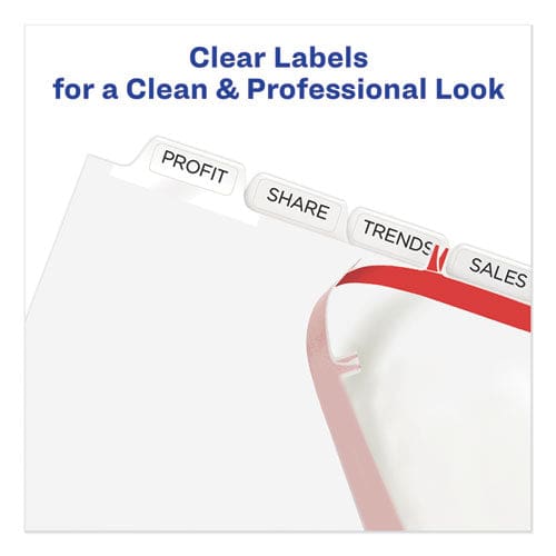 Avery Print And Apply Index Maker Clear Label Unpunched Dividers 8-tab 11 X 8.5 White 5 Sets - School Supplies - Avery®