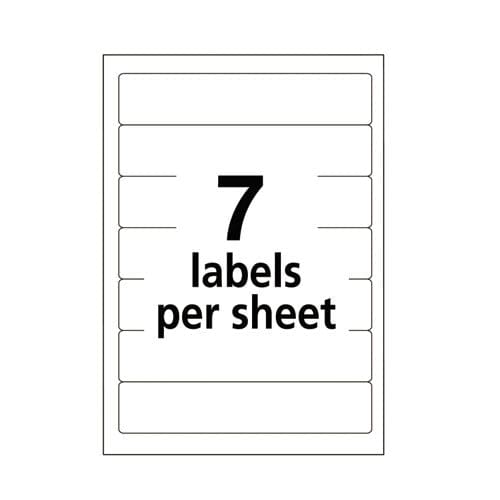 Avery Printable 4 X 6 - Permanent File Folder Labels 0.69 X 3.44 White 7/sheet 36 Sheets/pack (5202) - Office - Avery®