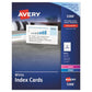 Avery Printable Index Cards With Sure Feed Unruled Inkjet/laser 3 X 5 White 150 Cards 3 Cards/sheet 50 Sheets/box - School Supplies - Avery®