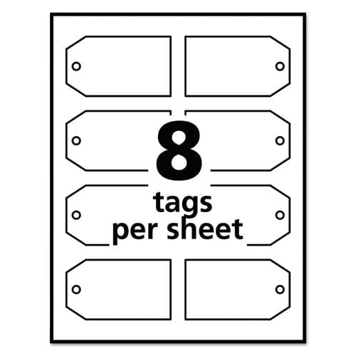 Avery Printable Rectangular Tags With Strings 2 X 3.5 Matte White 96/pack - Office - Avery®