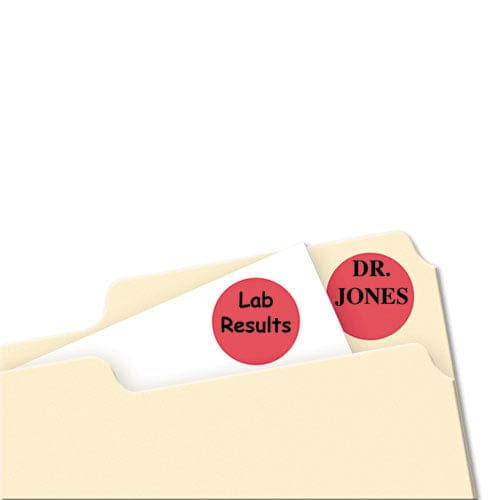 Avery Printable Self-adhesive Removable Color-coding Labels 0.75 Dia Red 24/sheet 42 Sheets/pack (5466) - Office - Avery®